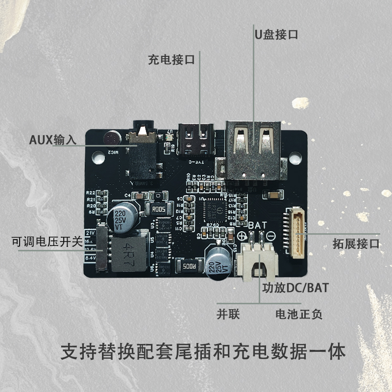 店内功放配套升压板  电池充电板  5-20v  PD3.0 - 图1