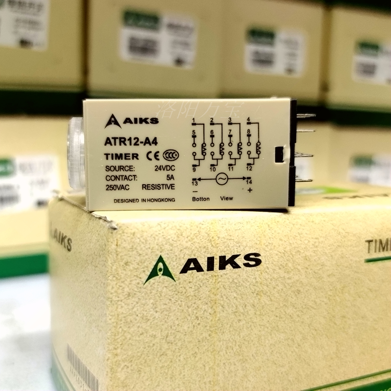 AIKS爱克斯控制器时间继电器H3Y-4/ATR12-A4  0-10S 24V sec 14脚 - 图1