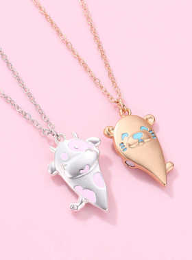 卡通儿童动物磁吸项链