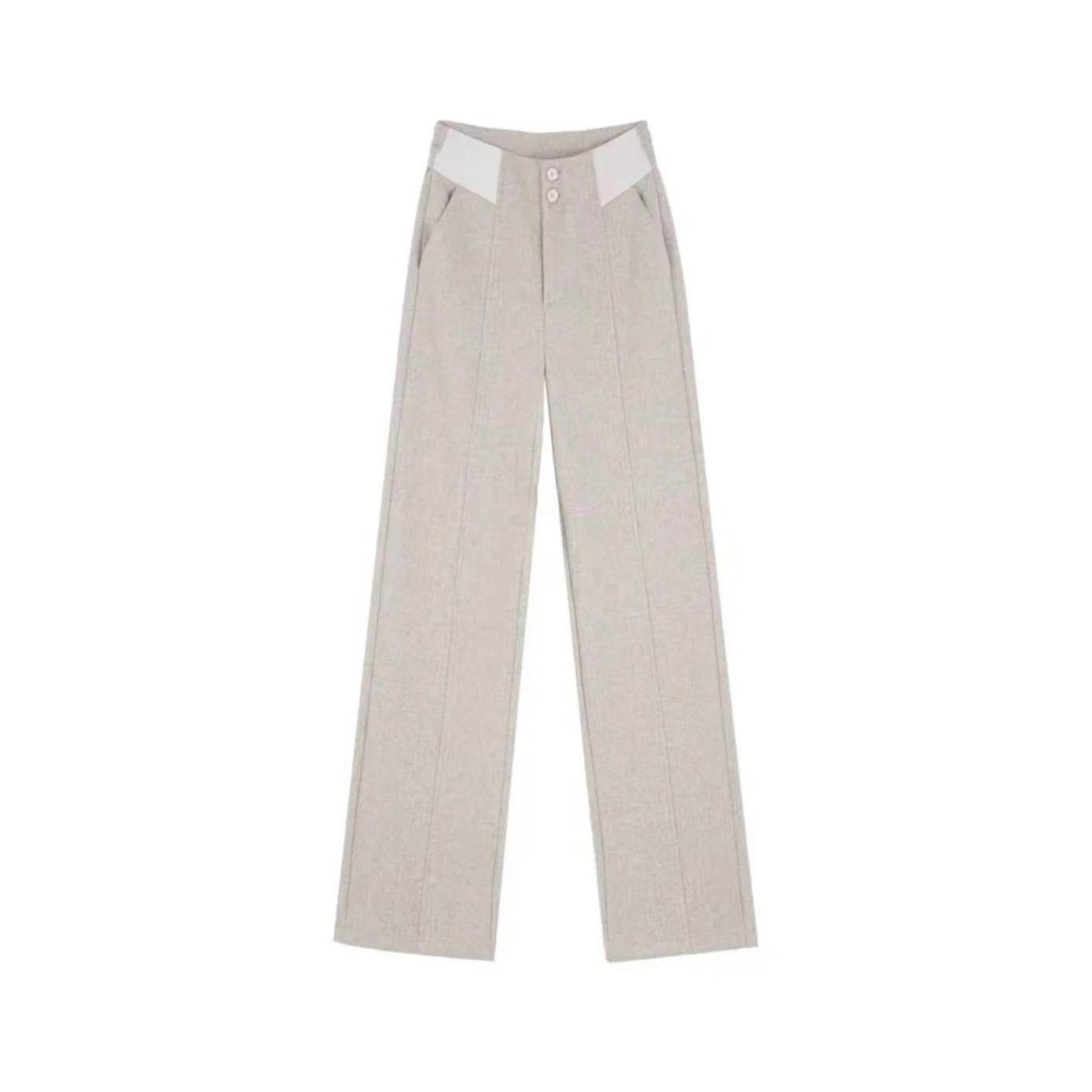 羊毛呢直筒裤2025冬季新款醋酸窄版阔腿裤高腰百搭时尚休闲女裤子,淘宝优惠券,粉丝福利购,淘宝优惠卷