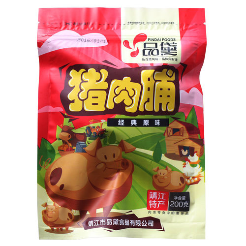 品黛 手撕蜜汁猪肉脯付副碎片 靖江特产传统口味 零食 200克/袋 - 图2