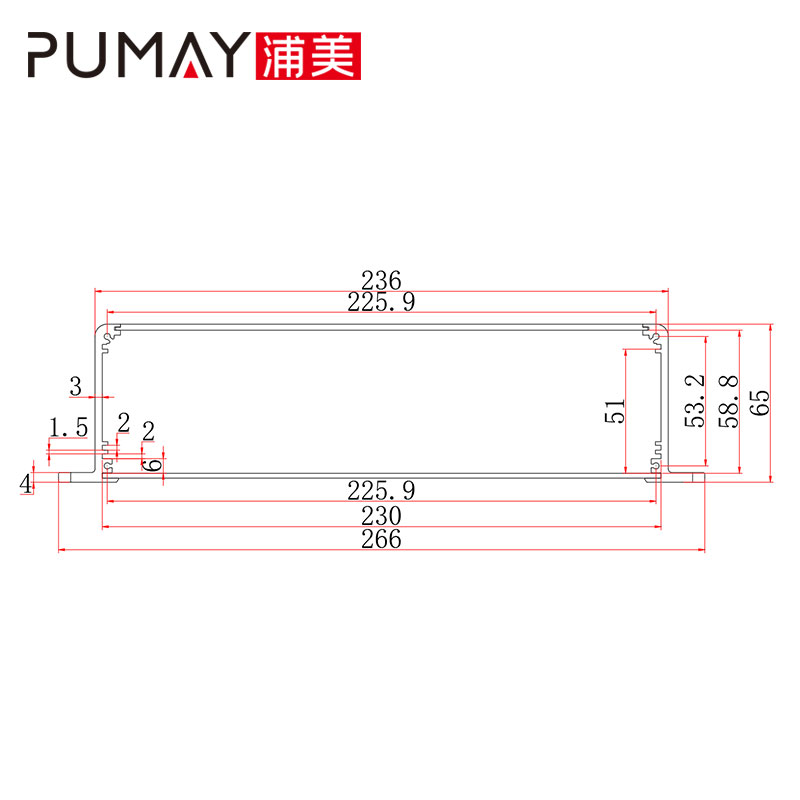 266-65-215铝型材实验室仪器机箱控制器电路板铝合金箱体开孔定做-图0