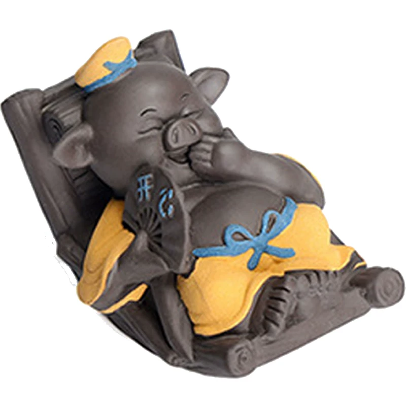 Творческая качельная свинья Рабочий стол Подвесной круг Purple Sand Ceramics Ceramic Board Pig Big Tea Tea