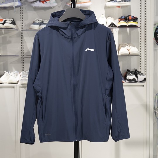 Li Ning-cortavientos deportivo para hombre, chaqueta reflectante cómoda con protección solar para correr, serie Running, AFDV249, 2025