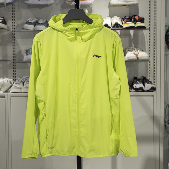 Li Ning-cortavientos deportivo para hombre, chaqueta reflectante cómoda con protección solar para correr, serie Running, AFDV249, 2025