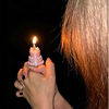 Birthday artifact, creative 3D printed silk candle ring, dreamy cake creative decoration