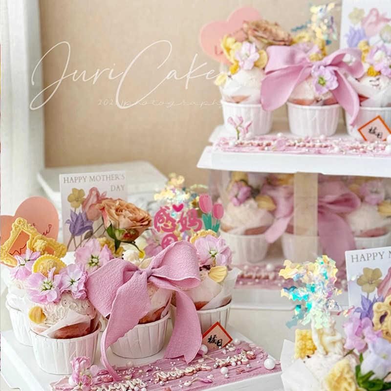 粉嫩5.11母亲节纸杯蛋糕装饰浪漫妈妈节印花卡欧式天使DIY泡泡纱,淘宝优惠券,粉丝福利购,淘宝优惠卷