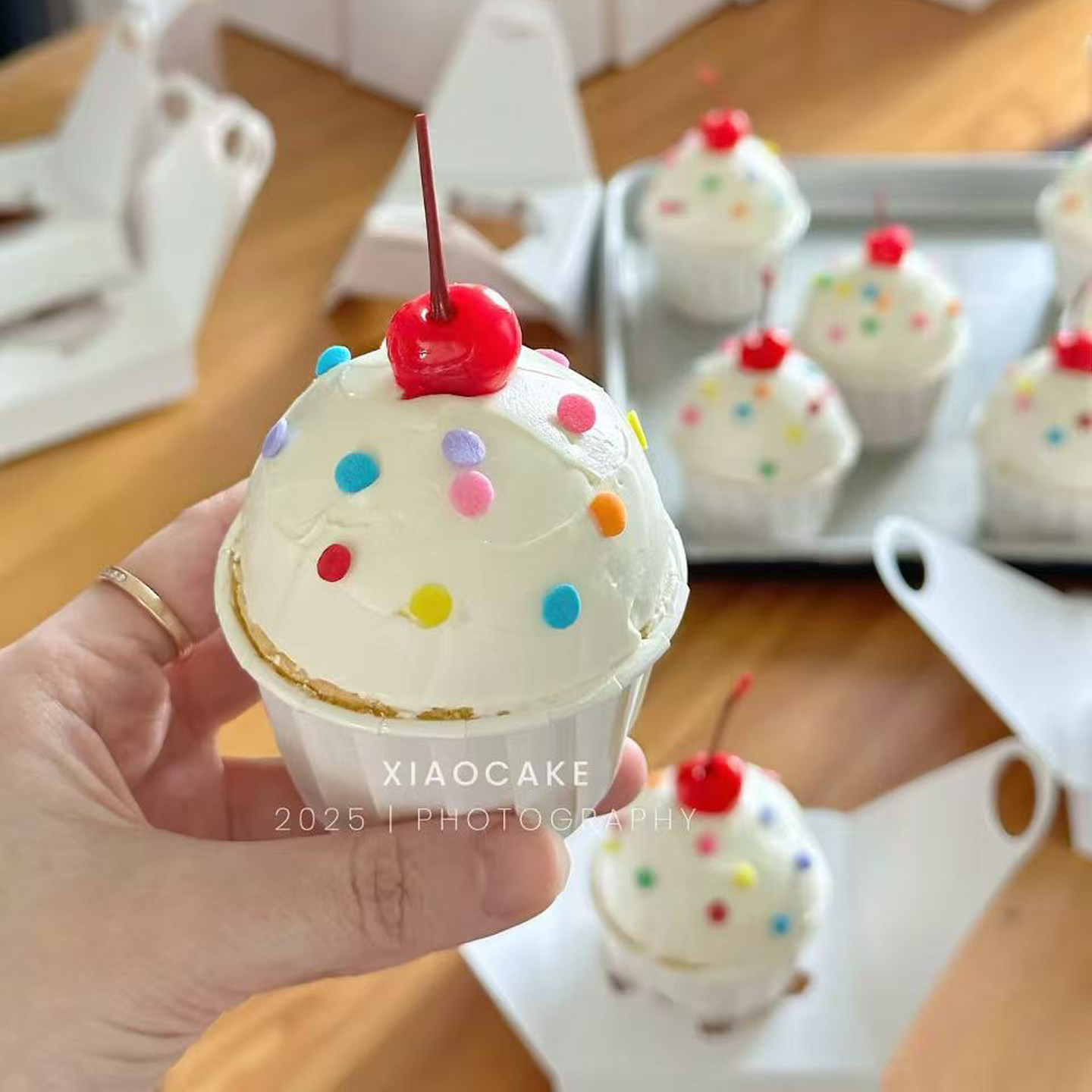 6.1儿童节韩系cupcake幼儿园小朋友可爱小樱桃纸杯蛋糕装饰手提盒,淘宝优惠券,粉丝福利购,淘宝优惠卷