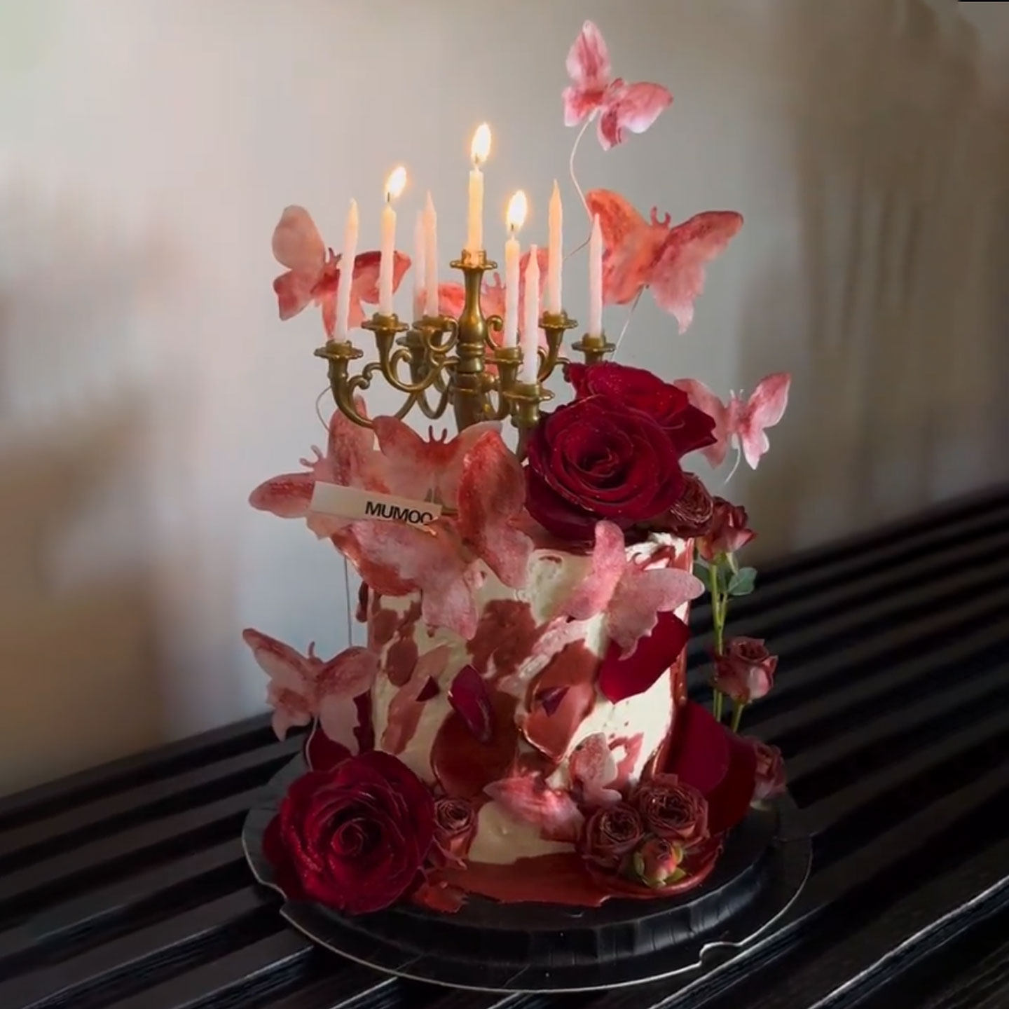 复古哥特风紫红蝴蝶蛋糕装饰欧式烛台摆件仿真玫瑰甜品烘培配件,淘宝优惠券,粉丝福利购,淘宝优惠卷