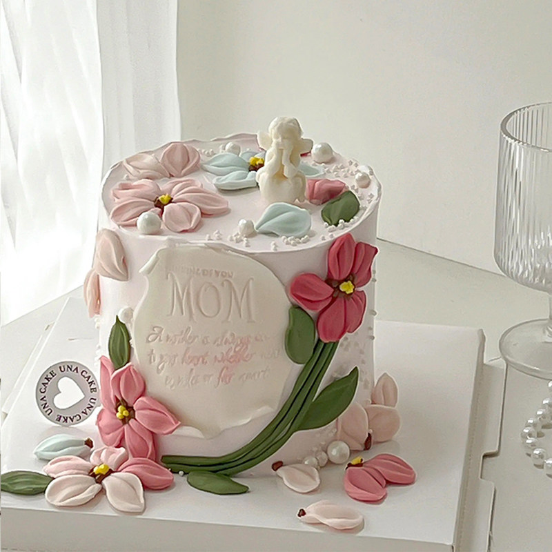 2025母亲节刮刀花蛋糕装饰翻糖格桑花天使模具妈妈节日氛围感甜品,淘宝优惠券,粉丝福利购,淘宝优惠卷