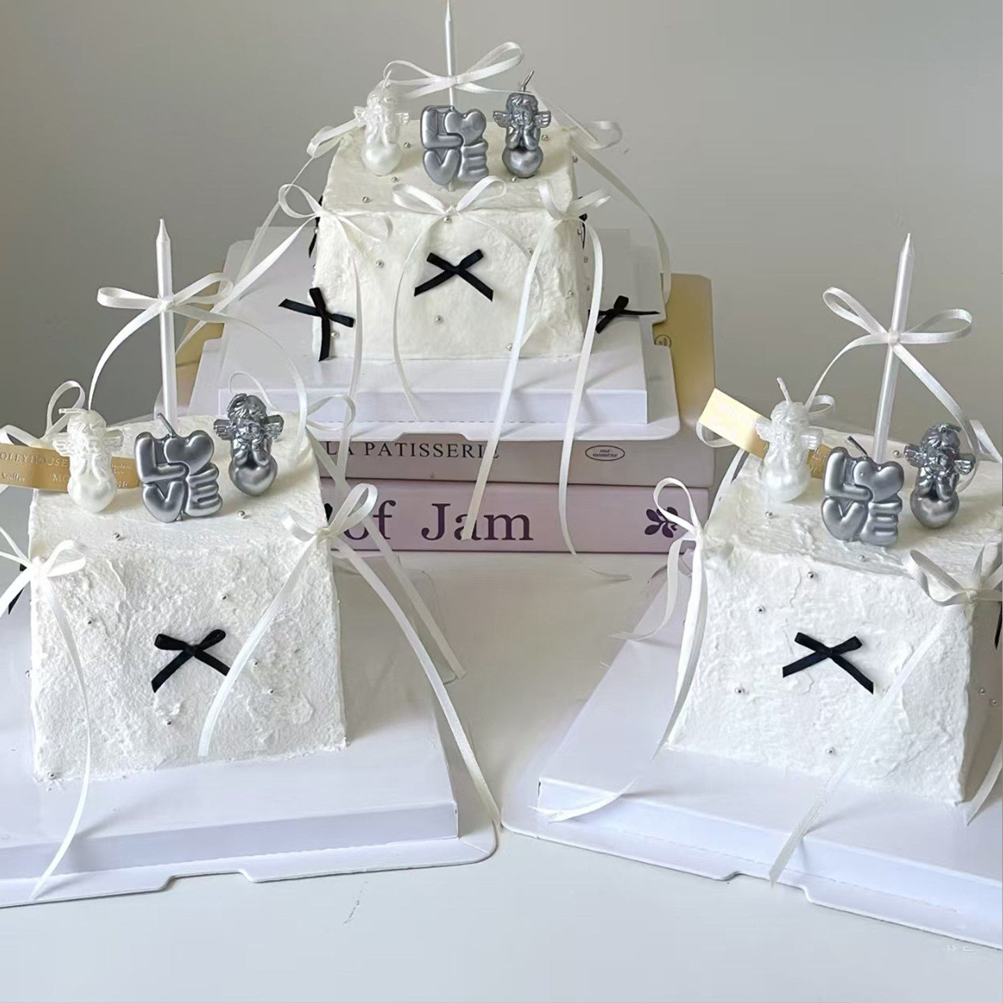 韩系2.14情人节情侣表白天使蜡烛蛋糕装饰简约银LOVE爱心DIY丝带,淘宝优惠券,粉丝福利购,淘宝优惠卷