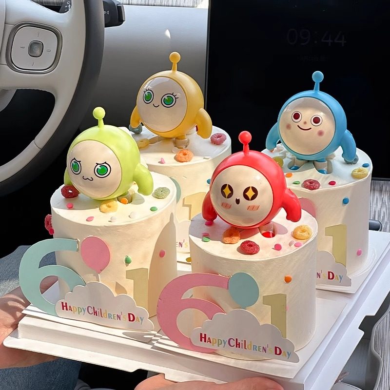 可爱61儿童节蛋仔派对蛋糕装饰摆件小仔仔公仔小朋友派对六一插件,淘宝优惠券,粉丝福利购,淘宝优惠卷