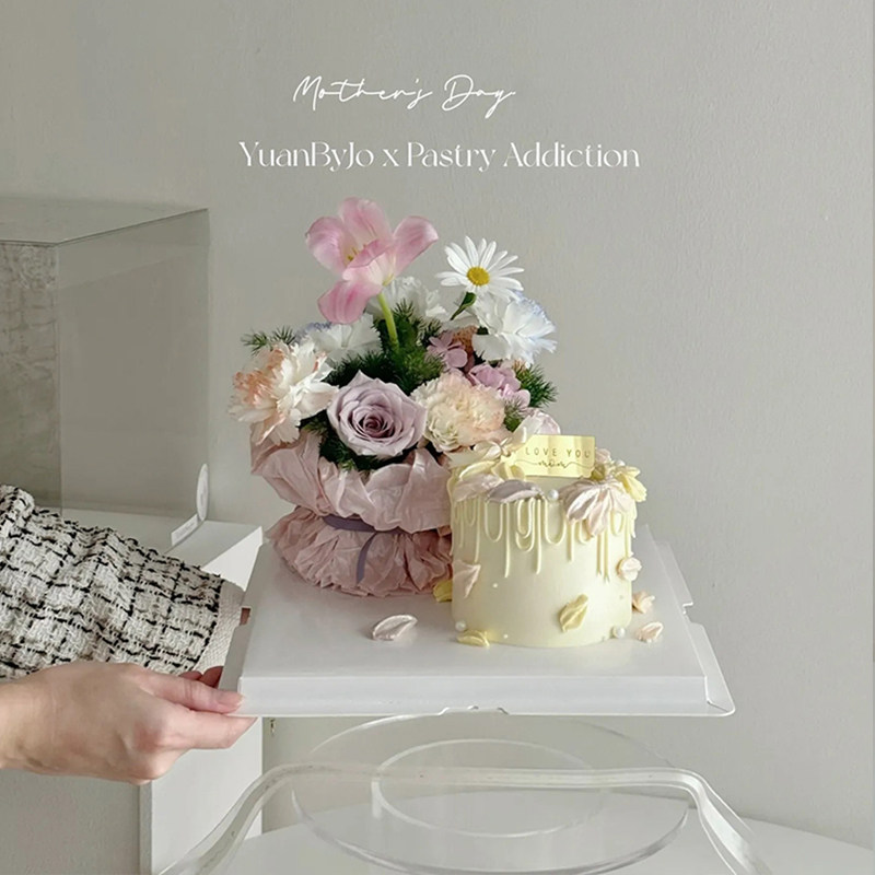 柔美5.11母亲节刮刀花鲜花蛋糕装饰妈妈节日手捧花束吊牌英文插卡,淘宝优惠券,粉丝福利购,淘宝优惠卷