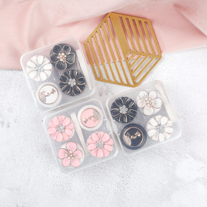 闪靓隐形眼镜伴侣盒安娜苏2付装多付装日韩美瞳收纳盒SL