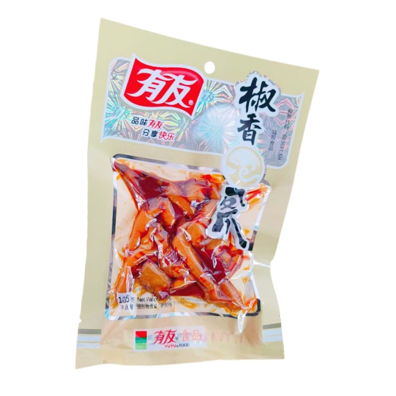 有友椒香泡凤爪酸菜味鸡爪制品105g袋装休闲零食下酒菜开袋即食,淘宝优惠券,粉丝福利购,淘宝优惠卷