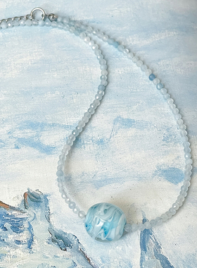 AliyaStore海风海蓝宝choker项链