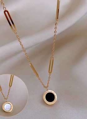 轻奢项链钛钢锁骨链女