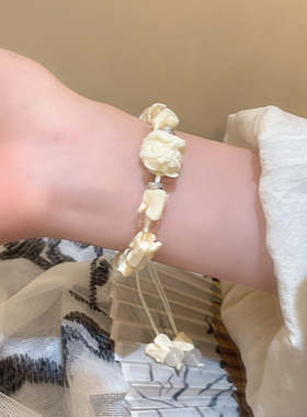 新中式白色醒狮手链女情侣高级