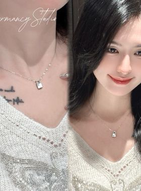「一生锁爱」贝壳小锁锁项链高级感小众设计锁骨链女