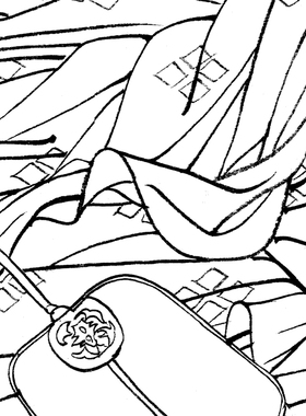 王美芳仕女线稿图样实物工笔画