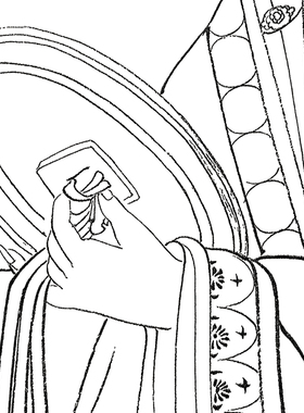 工笔画传统仕女人物白描底稿