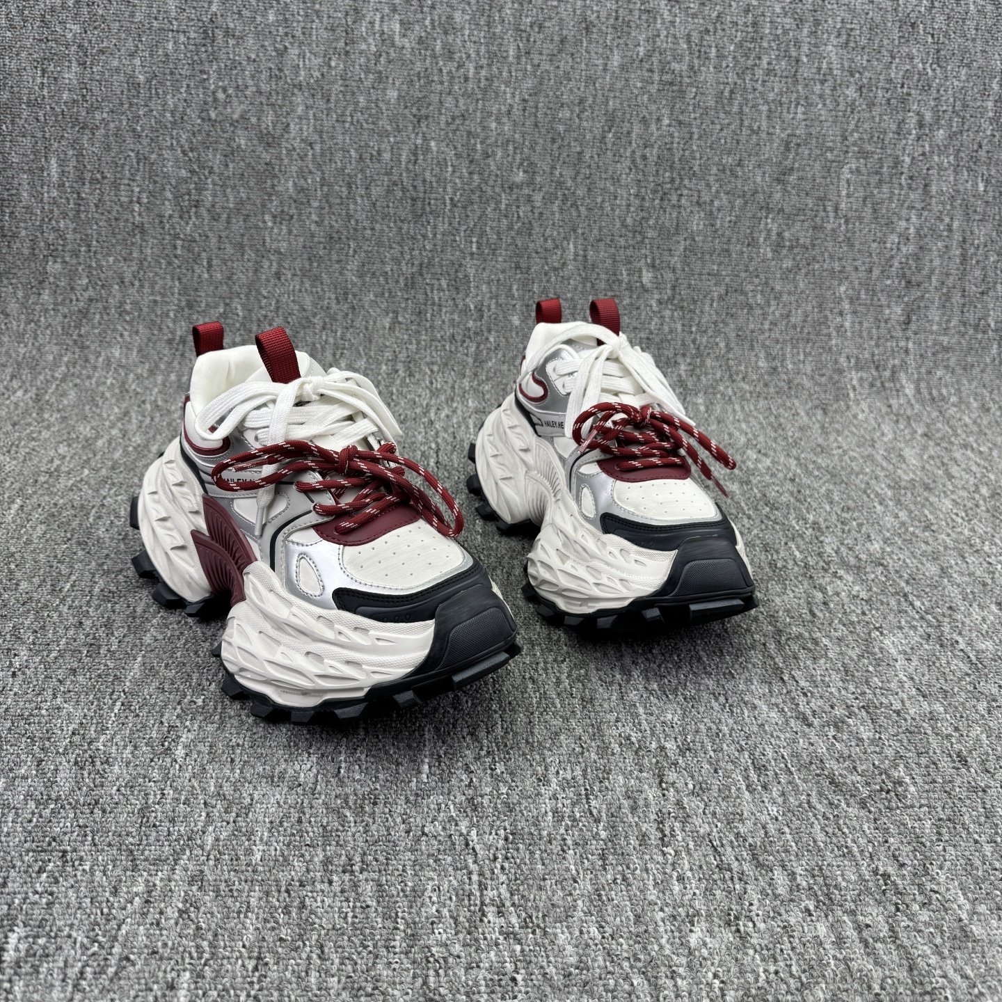 欧洲站欧货真皮女鞋2025秋季新款高跟厚底松糕鞋系带拼色老爹鞋潮,淘宝优惠券,粉丝福利购,淘宝优惠卷