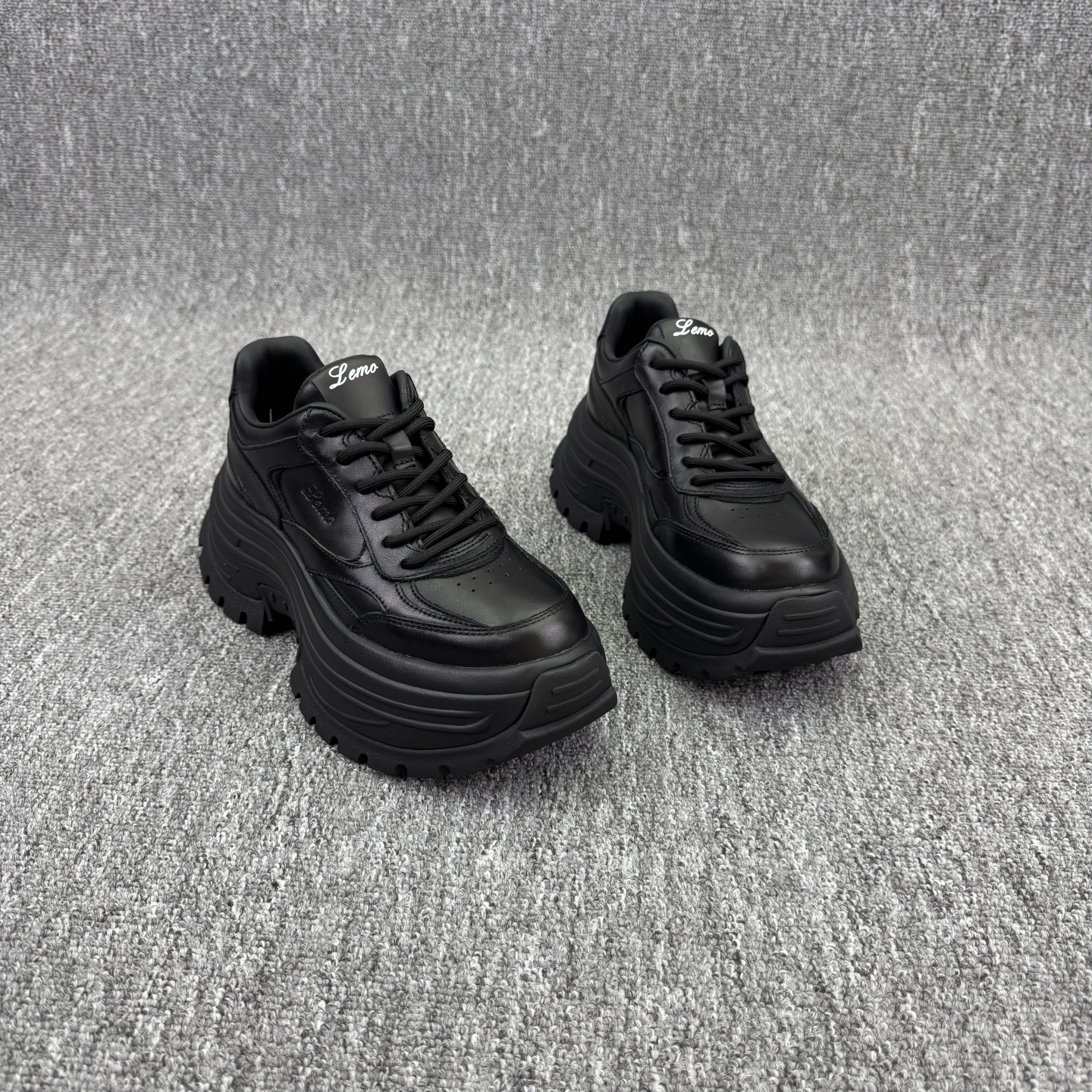 乐魔欧洲站欧货真皮女鞋2025秋新款高跟厚底松糕鞋运动休闲老爹鞋 - 图0