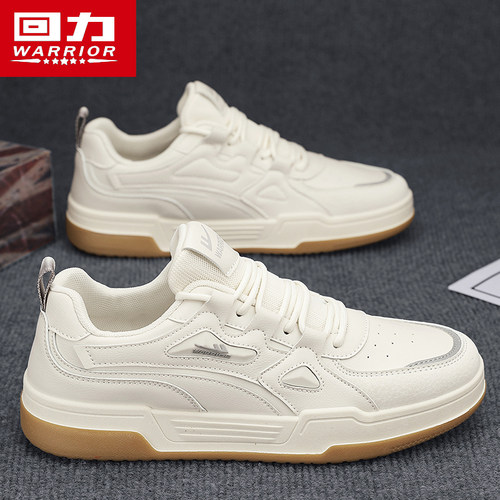 回力男鞋正品新款冬季棉鞋男士板鞋青少年小白鞋子男休闲皮鞋德训 - 图3