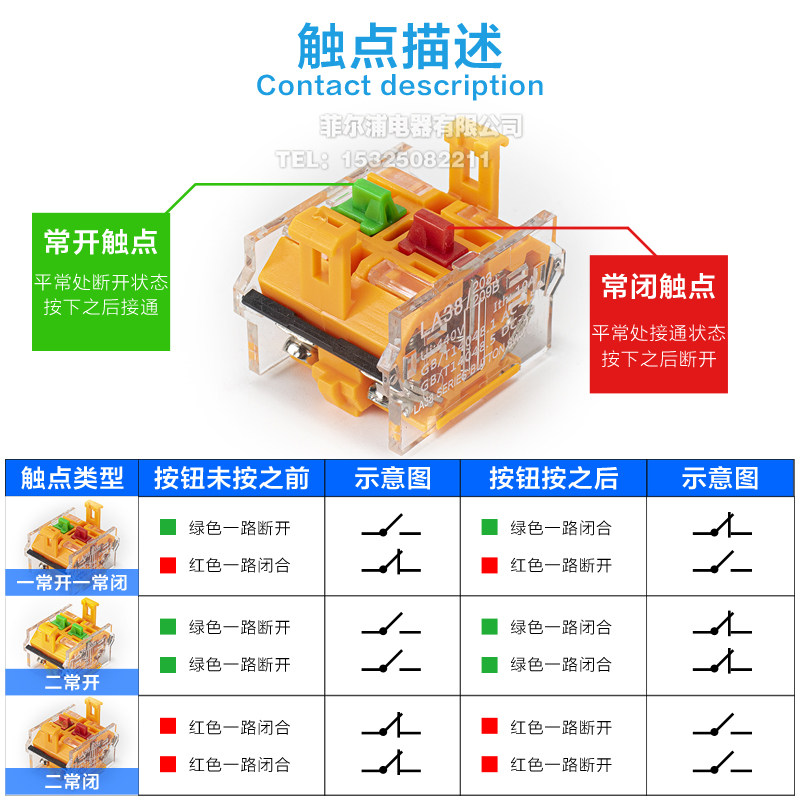 LA38/39按钮开关辅助底座红绿触点头基座XB2按钮触点两常开两常闭,淘宝优惠券,粉丝福利购,淘宝优惠卷