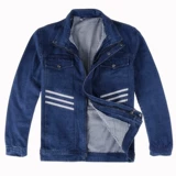 Джинсы с начесом, хлопковый зимний износостойкий комбинезон