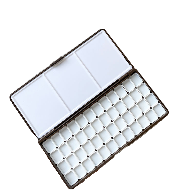 水彩颜料塑料分装盒 空盒24格48格 水彩收纳盒调色盒子带调色盘,淘宝优惠券,粉丝福利购,淘宝优惠卷