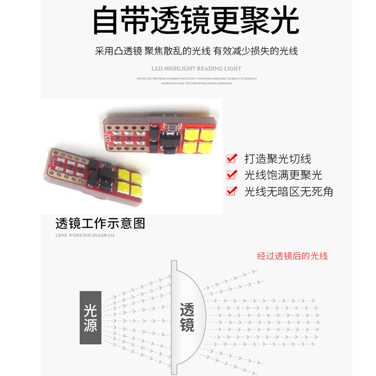 比亚迪速锐思锐G5F0L3F3F6S7S6改装LED阅读灯室内车内顶灯牌照灯 - 图0