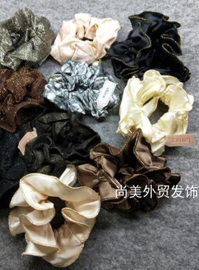 日系外单Lattice布肠圈丸子头花
