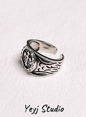 复古十字架嘻哈潮流个性戒指