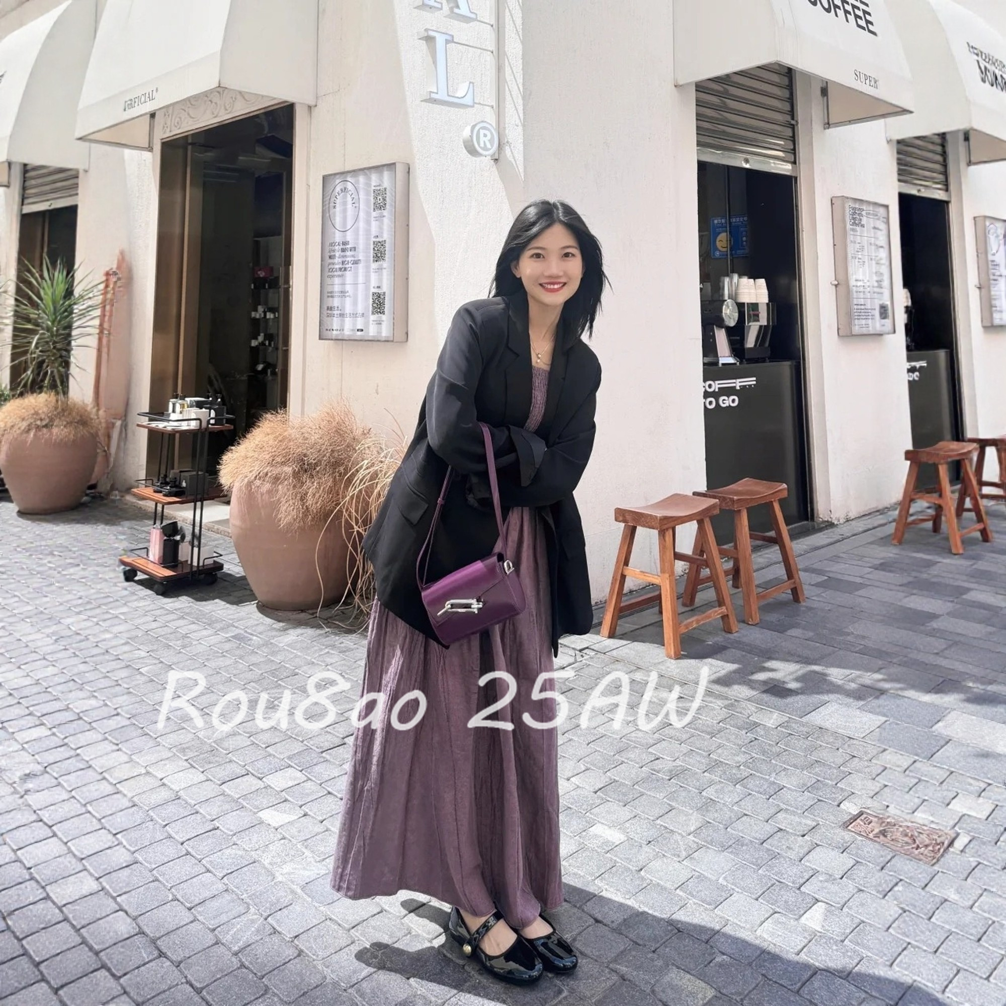 Rou8ao微胖大码女装法式高级感西装外套吊带裙两件套女春通勤套装,淘宝优惠券,粉丝福利购,淘宝优惠卷