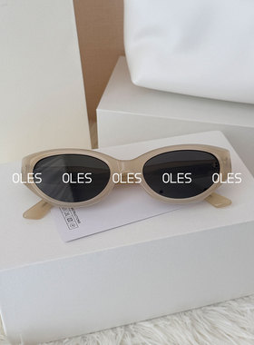 【OLES】26新款窄框猫眼墨镜女复古折叠防紫外线遮阳防晒太阳眼镜