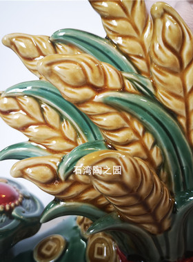 如意公仔生肖中式风丰收石湾陶瓷