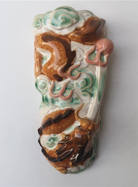 陶瓷公仔招财花瓶阳台家居装饰