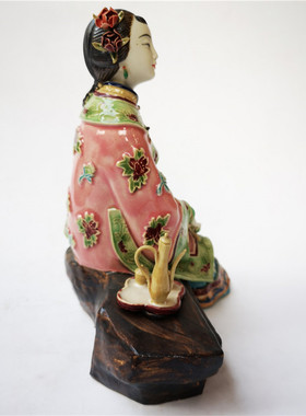 陶瓷手工人物复古家居装饰特价