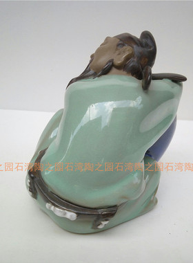 包邮石湾公仔陶瓷家居装饰摆件客厅博古架玄关中式桌面太白醉酒