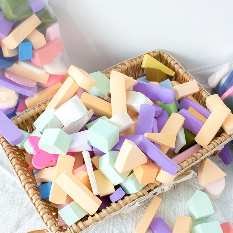 捡漏大碗105个小块三角海绵粉扑化妆球美妆蛋粉底液专用一次性粉,淘宝优惠券,粉丝福利购,淘宝优惠卷