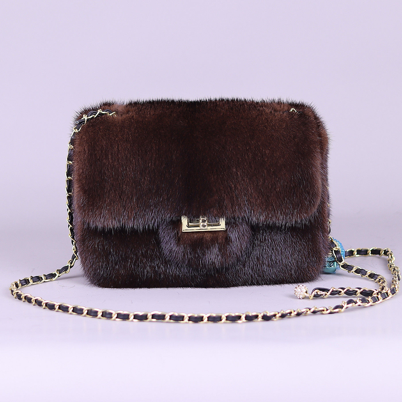 秋冬单肩斜挎水貂包女皮草包真皮毛毛包女小香风链条毛绒包貂皮包,淘宝优惠券,粉丝福利购,淘宝优惠卷