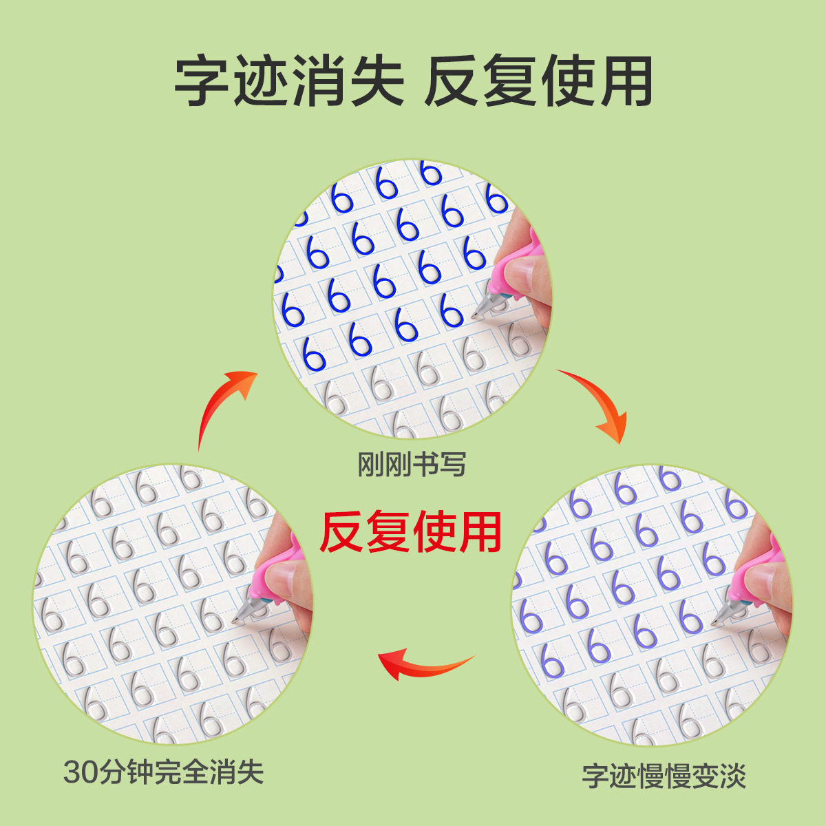 数字练字帖幼儿园凹槽控笔训练儿童字帖练字本幼小衔接入门描红本,淘宝优惠券,粉丝福利购,淘宝优惠卷