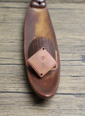 雷击枣木平安大吉挂件车挂配饰浮雕道家法器纯手工打磨木质工艺品