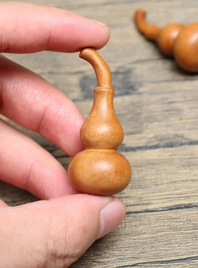 雷击枣木长嘴葫芦挂件吊坠道家法器随身配饰老料深色精雕手工打磨