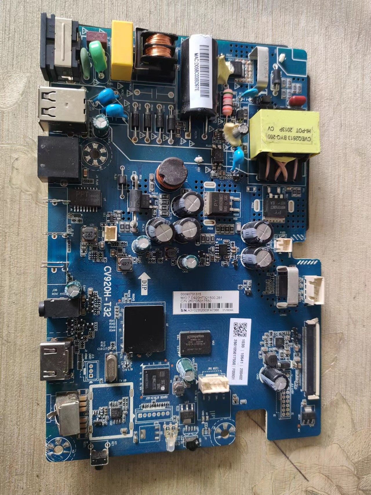 海尔LE32A31主板CV920H-T32 0090731315配屏PT320AT03-4实拍现货 - 图0