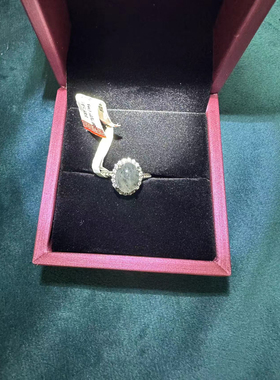 冰乌鸡天然缅甸翡翠A货戒指孤品 送s925戒托  一图一物