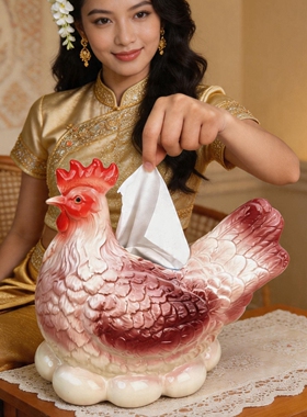 镇宅陶瓷电视柜大公鸡家居装饰