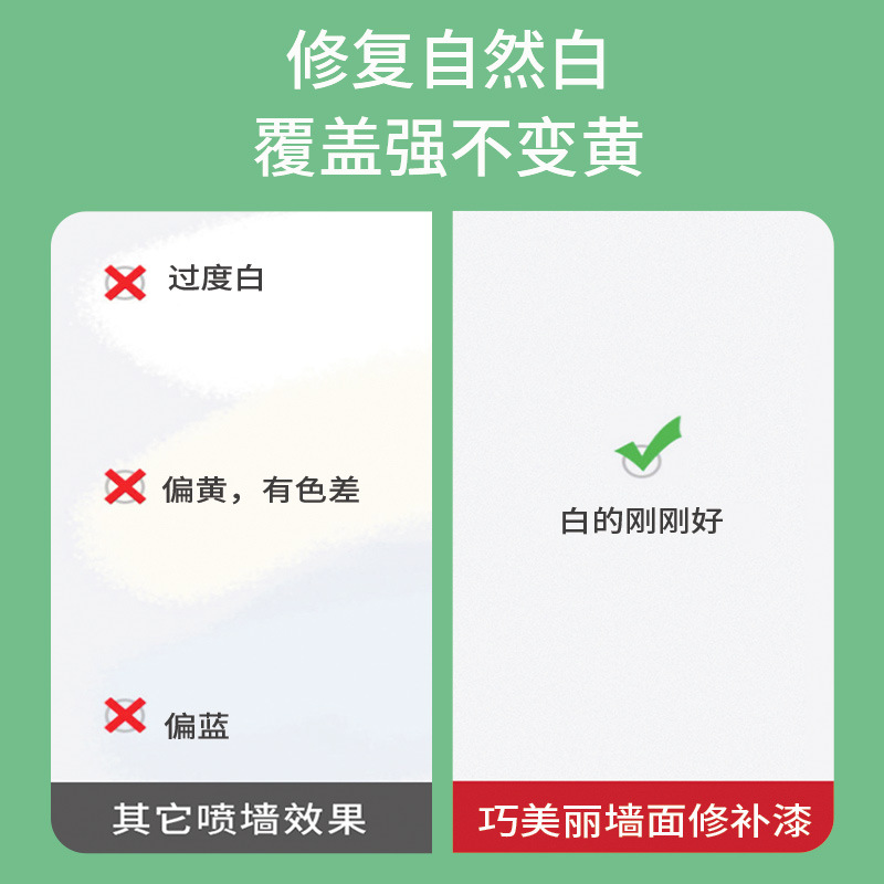 墙面修补漆自喷漆遮盖孩子涂鸦发霉印记水渍脏补墙漆自然白不掉粉-图0