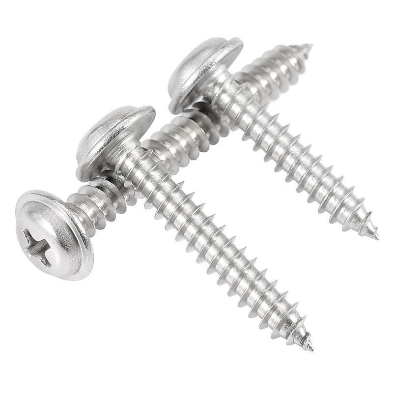 304不锈钢十字圆头带垫自攻螺丝PWA盘头带介子自攻螺丝钉M2.3M2.6,淘宝优惠券,粉丝福利购,淘宝优惠卷